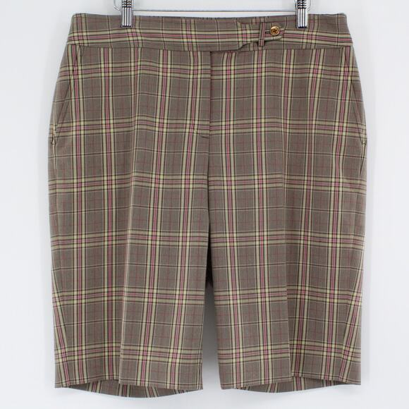 Sport Haley Plaid Bermuda Shorts Size 12 - Picture 1 of 11